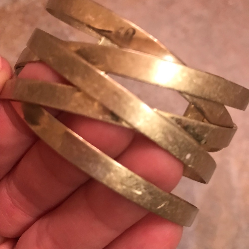 Gold brushed cuff bracelet